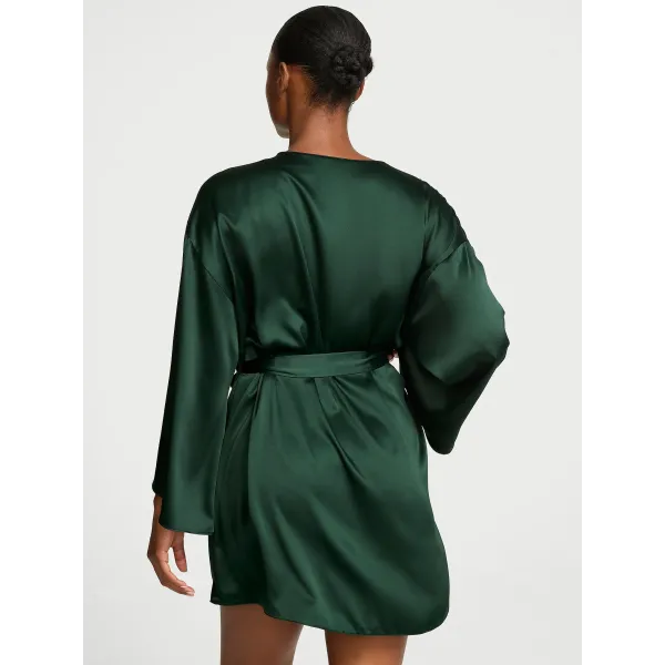 Халат Victoria's Secret Lace Inset Robe Cilantro