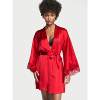 Халат Victoria's Secret Lace Inset Robe Red