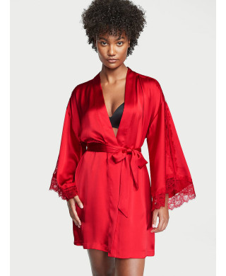 Халат Victoria's Secret Lace Inset Robe Red