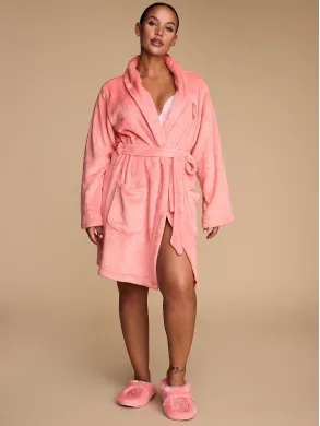 Халат Victoria's Secret Short Cozy Robe Pink