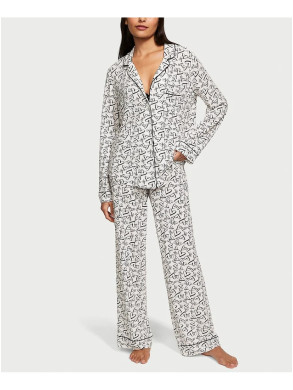 Піжама Modal Long Pj White Pajama Set Print 