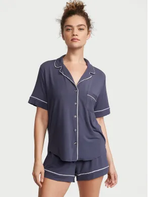 Піжама жіноча (Шорти + Футболка) Темно Синя Victoria's Secret Modal Short Pajama Set 