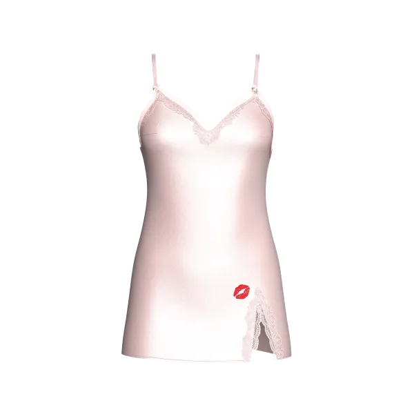 Пенюар Victoria's Secret Tease Satin Lace-Trim Mini Slip Dress