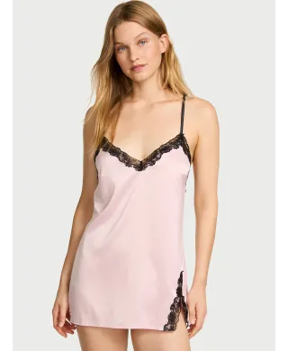 Пенюар Victoria's Secret Very Sexy Satin Lace-Trim Mini Slip