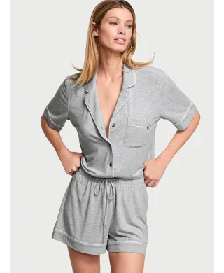 Піжама (Шорти + Футболка ) Victoria's Secret Modal Soft Short Pajama Set Medium Heather Grey
