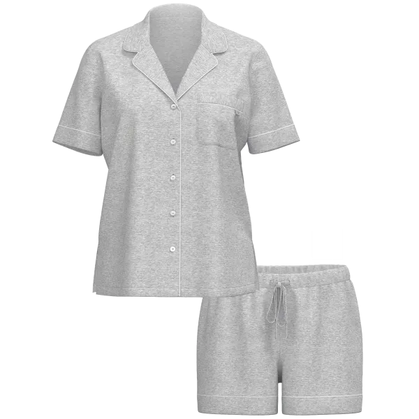 Піжама (Шорти + Футболка ) Victoria's Secret Modal Soft Short Pajama Set Medium Heather Grey