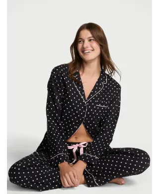 Піжама ( Сорочка + Штани) Victoria's Secret Cotton Flannel Long Pajama Set