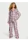 Піжама (Сорочка + Штани )Victoria's Secret Flannel Long Pajama Set Coconut White/Black Gold Lurex Yd Plaid