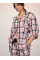 Піжама (Сорочка + Штани )Victoria's Secret Flannel Long Pajama Set Coconut White/Black Gold Lurex Yd Plaid
