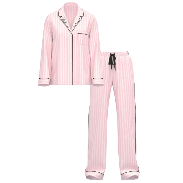 Піжама (Сорочка + Штани )Victoria's Secret Flannel Long Pajama Set Signature Flannel