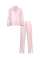 Піжама ( Сорочка + Штани) Victoria's Secret Glazed Satin Long Pajama Set Angel Pink W Collar Embroidery