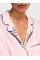 Піжама ( Сорочка + Штани) Victoria's Secret Glazed Satin Long Pajama Set Angel Pink W Collar Embroidery
