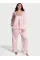 Піжама ( Сорочка + Штани) Victoria's Secret Glazed Satin Long Pajama Set PINK STRIPES