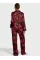 Піжама ( Сорочка + Штани) Victoria's Secret Glazed Satin Long Pajama Set Rose/Black Floral