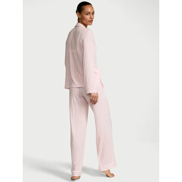 Піжама (Сорочка + Штани) Victoria's Secret Modal Soft Long Pajama Set Pretty Blossom Iconic Stripe