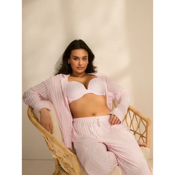 Піжама (Сорочка + Штани) Victoria's Secret Modal Soft Long Pajama Set Pretty Blossom Iconic Stripe