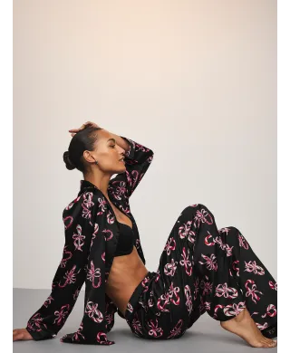 Піжама ( Сорочка + Штани) Victoria's Secret Signature Satin Long Pajama Set