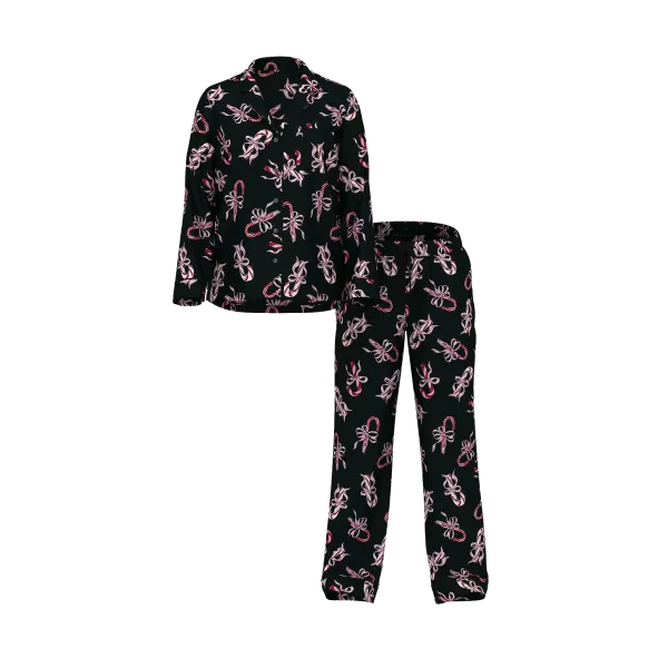 Піжама ( Сорочка + Штани) Victoria's Secret Signature Satin Long Pajama Set