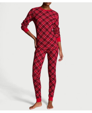 Піжама ( Сорочка + Штани) Victoria`s Secret Thermal Long Pajama Set Red Tartan