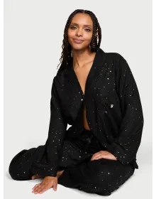 Піжама (Сорочка + Штани ) жіноча Victoria's Secret Flannel Long Pj Celestial