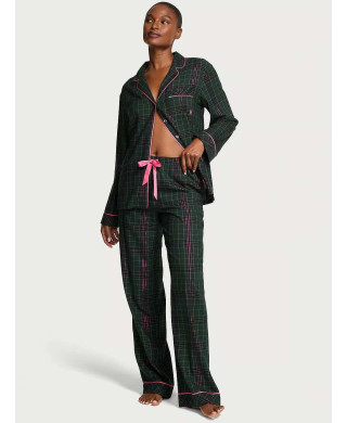 Піжама (Сорочка + Штани ) жіноча Victoria's Secret Flannel Long PJ Set