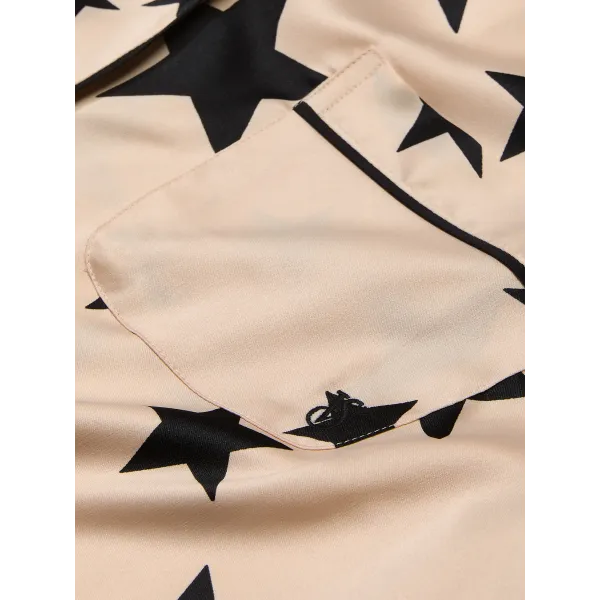Піжама (сорочка+штани) Victoria's Secret Glazed Satin Long Pajama Set Pretty Stars