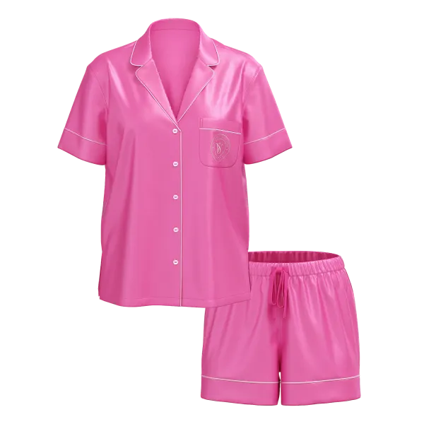 Піжама Victoria's Secret ( Шорти + Рубашка) Glazed Satin Short Pajama Set New Peony