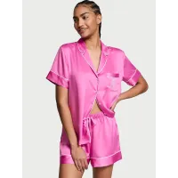 Піжама Victoria's Secret ( Шорти + Рубашка) Glazed Satin Short Pajama Set New Peony