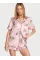 Піжама Victoria's Secret ( Шорти + Рубашка) Signature Satin Short Pajama Set Angel Pink Botanical