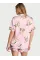 Піжама Victoria's Secret ( Шорти + Рубашка) Signature Satin Short Pajama Set Angel Pink Botanical
