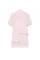 Піжама Victoria's Secret ( Шорти + Рубашка) Signature Satin Short Pajama Set Coconut White/Pink Logos
