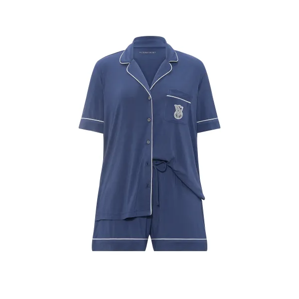 Піжама Victoria's Secret (Сорочка + Шорти )Modal Short Pajama Set Ink Blue