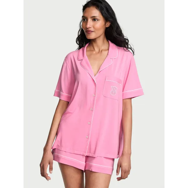 Піжама Victoria's Secret (Сорочка + Шорти )Modal Short Pajama Set Pink Sugar