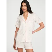 Піжама Victoria's Secret (Сорочка + Шорти )Modal Short Pajama Set VS White Mini Palms
