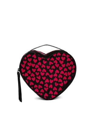 Косметичка Train Case Bag Black Grounded Heart