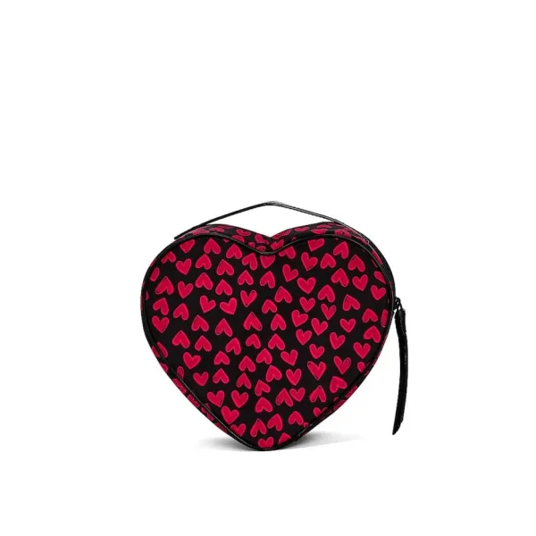 Косметичка Train Case Bag Black Grounded Heart