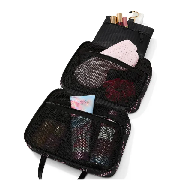 Косметичка Travel Hanging Toiletry Bag Black Candycane Script