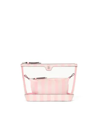 Косметичка Victoria's Secret 2-Piece Makeup Bag Heritage Stripe