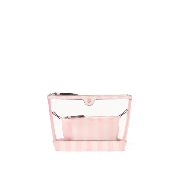 Косметичка Victoria's Secret 2-Piece Makeup Bag Heritage Stripe