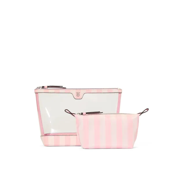 Косметичка Victoria's Secret 2-Piece Makeup Bag Heritage Stripe