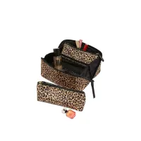 Косметичка Victoria's Secret 3-Piece Expandable Travel Makeup Bag Leopard