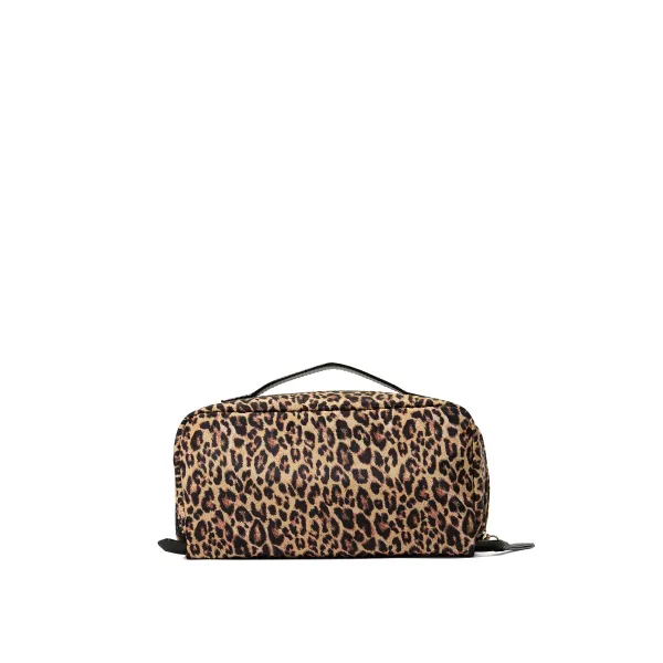 Косметичка Victoria's Secret 3-Piece Expandable Travel Makeup Bag Leopard