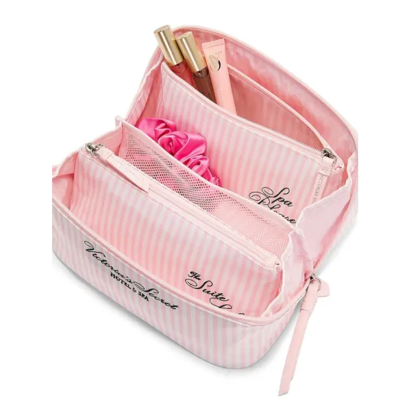 Косметичка Victoria's Secret 3-Piece Packable Travel Set Heritage Stripe HOTEL&SPA