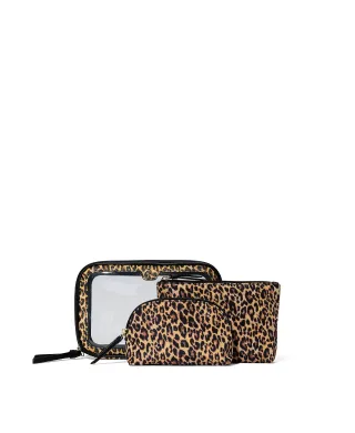 Косметичка Victoria's Secret 3 в 1 Trio Beauty Bag Leopard