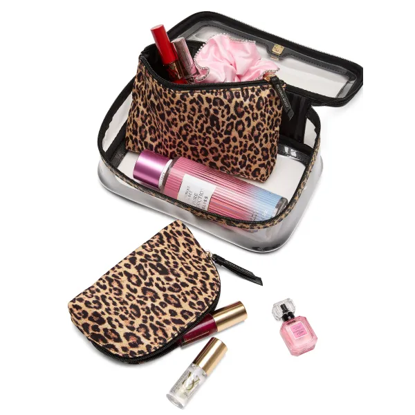 Косметичка Victoria's Secret 3 в 1 Trio Beauty Bag Leopard