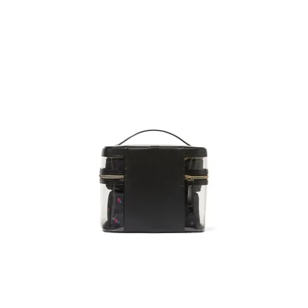 Косметичка Victoria's Secret 4-Piece Train Case Black Ditsy Floral