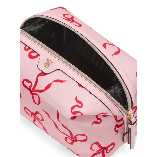 Косметичка Victoria's Secret Victoria's Secret Snap Makeup Bag Pink and Red Bow