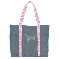 Пляжна сумка PINK VS Diamante Tote Bag Denim