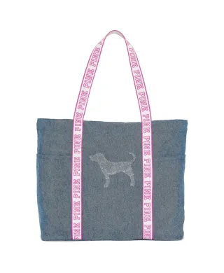 Пляжна сумка PINK VS Diamante Tote Bag Denim