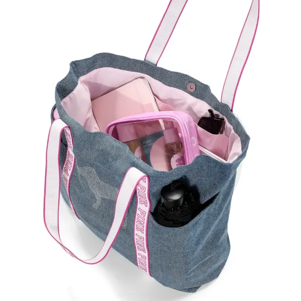 Пляжна сумка PINK VS Diamante Tote Bag Denim